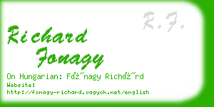 richard fonagy business card